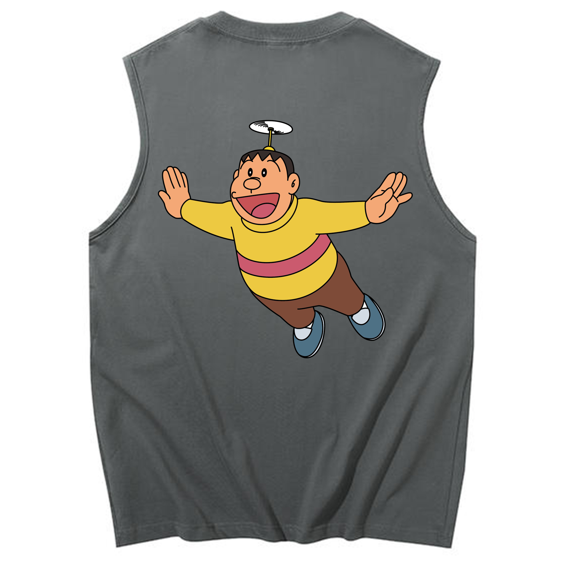 （画像用） ドラえもん 剛田武 Doraemon Gouta Takeshi コットン100％タンクトップ（背面プリント）